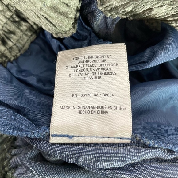 ETT:TWA by Anthropologie Olive Green Crushed Velvet Pants - Picture 3 of 7